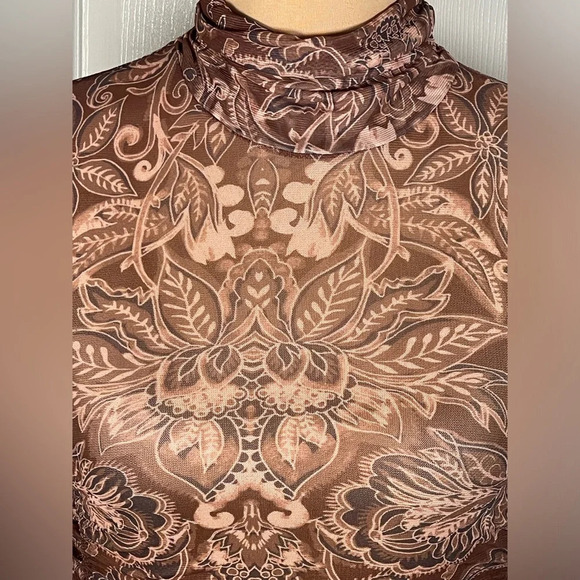 SOLD Free People Under It All Ruched Mesh Turtleneck Bodysuit NWT Small - Picture 7 of 15